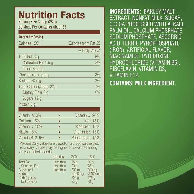 Milo Nestlé Milo Chocolate Malt Beverage Mix, 3.3 lb Can - Image 2